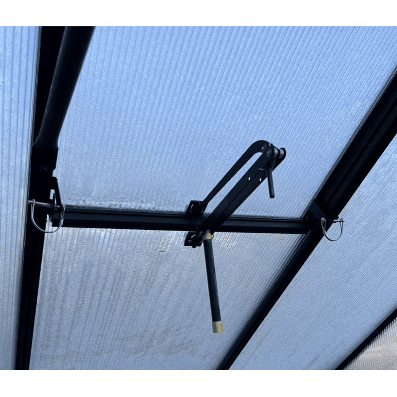 complete roof lock view of the mont greenhouse lock down kit for the vent