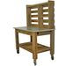 side view of the lee display redwood potting table