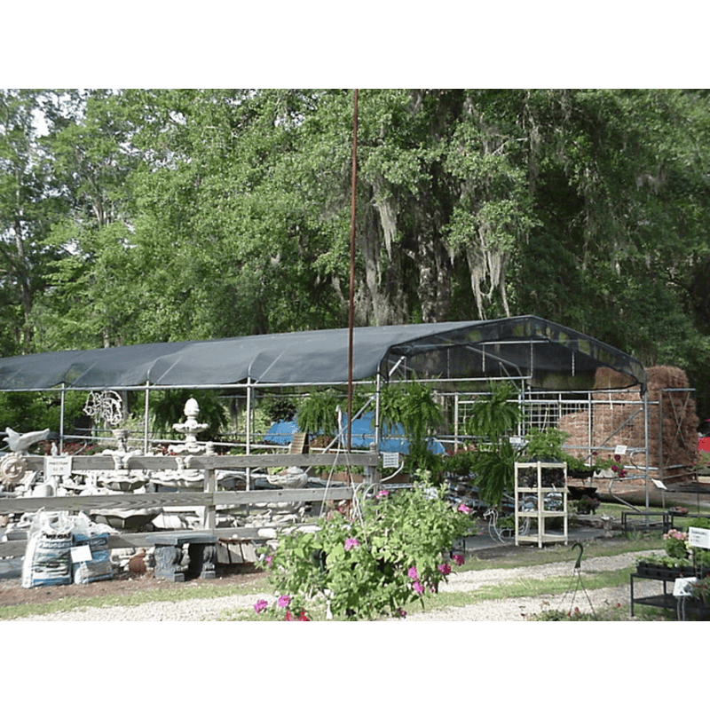 image of riverstone shade cloth with 55% shade creation being used in a garden