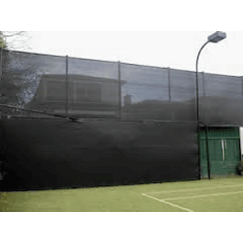 image of the riverstone woven shade cloth with 73% shade creation used in a tennis court