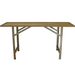 front view of the lee display rustic outdoor work bench