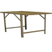 side view of the lee display rustic outdoor work bench