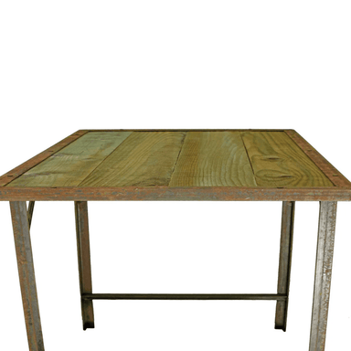 top view of the lee display rustic outdoor work bench