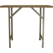 front view of the lee display rustic outdoor work table 