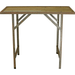 front view of the lee display rustic outdoor work table
