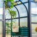 image of an interior raised bed in the vego garden pacific 8.5 feet wide greenhouse