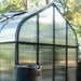 side view of the rain gutter of the vego pacific greenhouse 8.5 feet wide 