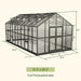 Vego Victorian Greenhouse 10.5 x 20.5 ft full-polycarbonate model with roof vents and exterior dimensions